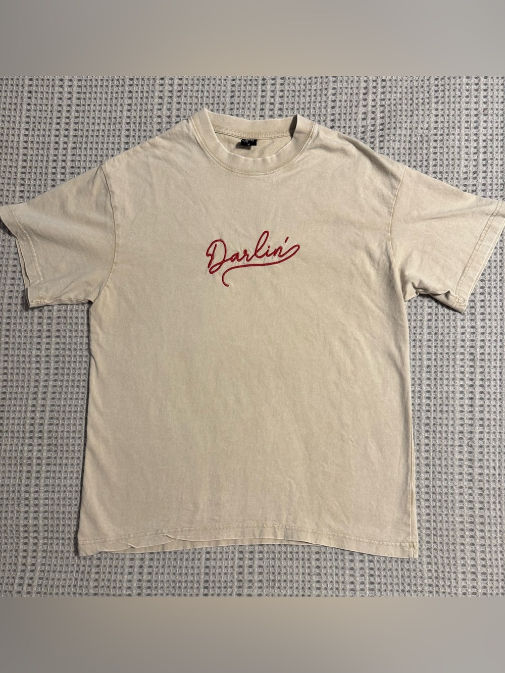 Sunset Apparel Darlin’ Embroidered Western Tee Cream M